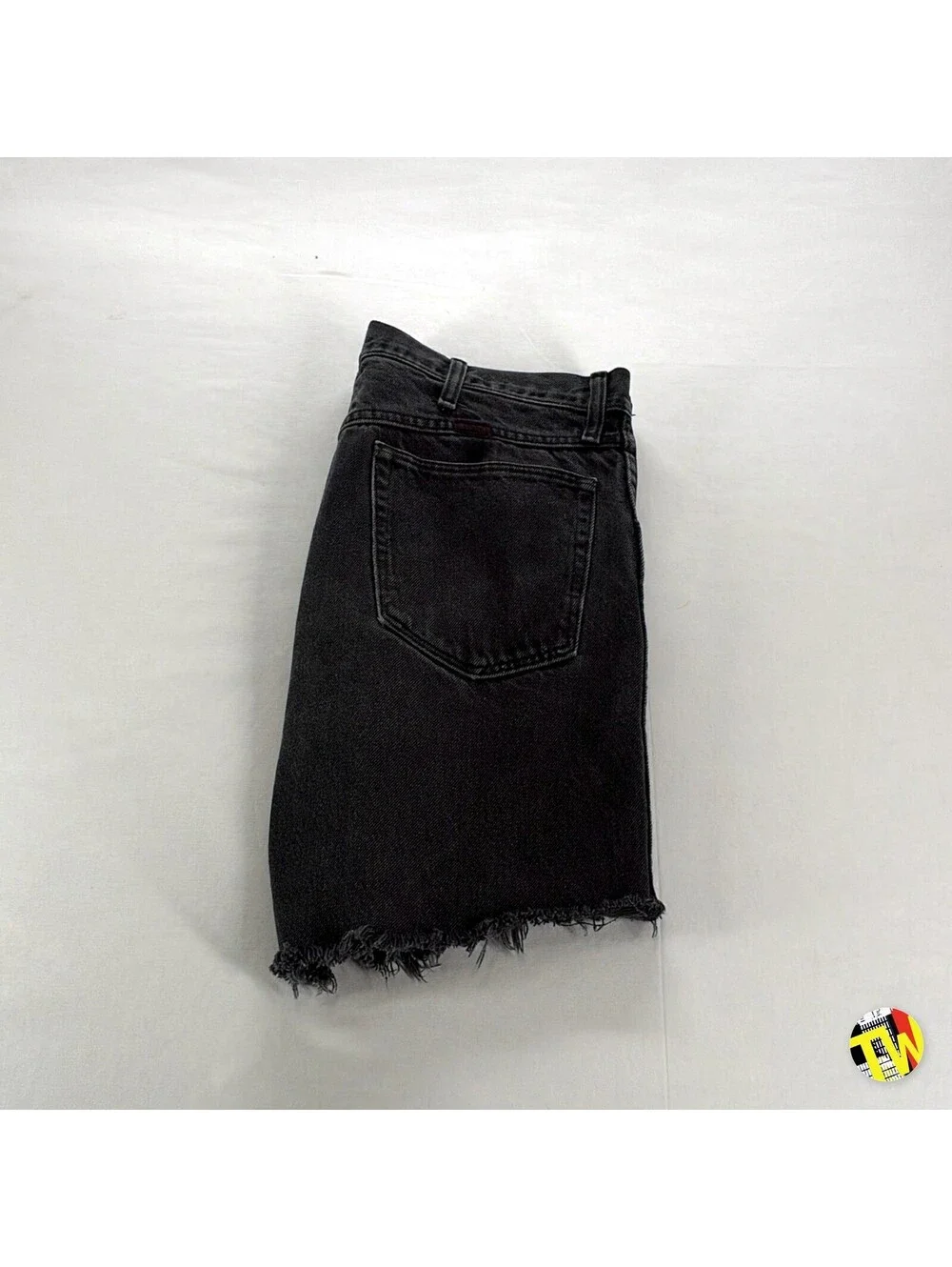 Vintage 80s 90s Rustler Cut Off Jean Shorts Faded Black